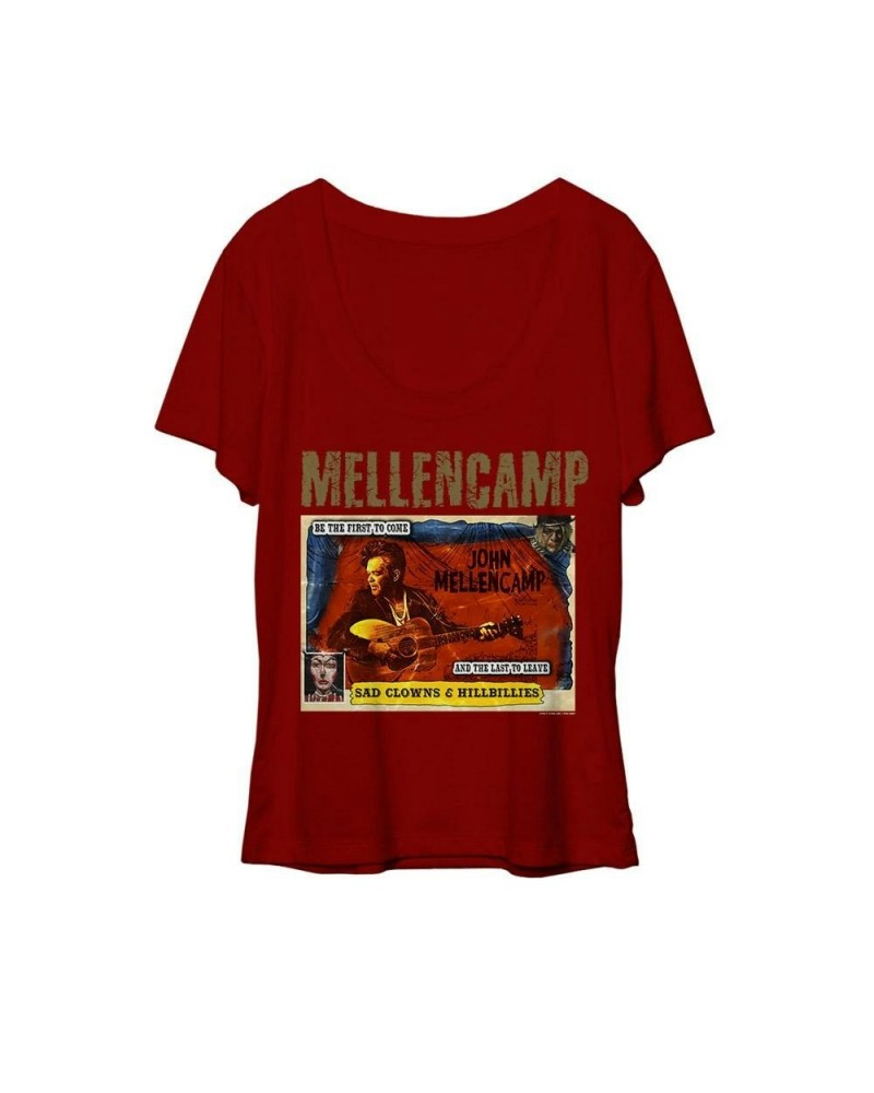 John Mellencamp red scoop women's comic book tee $11.98 Books