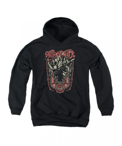 Aerosmith Youth Hoodie | LET ROCK RULE Pull-Over Sweatshirt $15.68 Sweatshirts