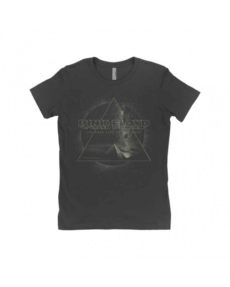 Pink Floyd Ladies' Boyfriend T-Shirt | Pyramid Triangle Burst Design Shirt $8.73 Shirts