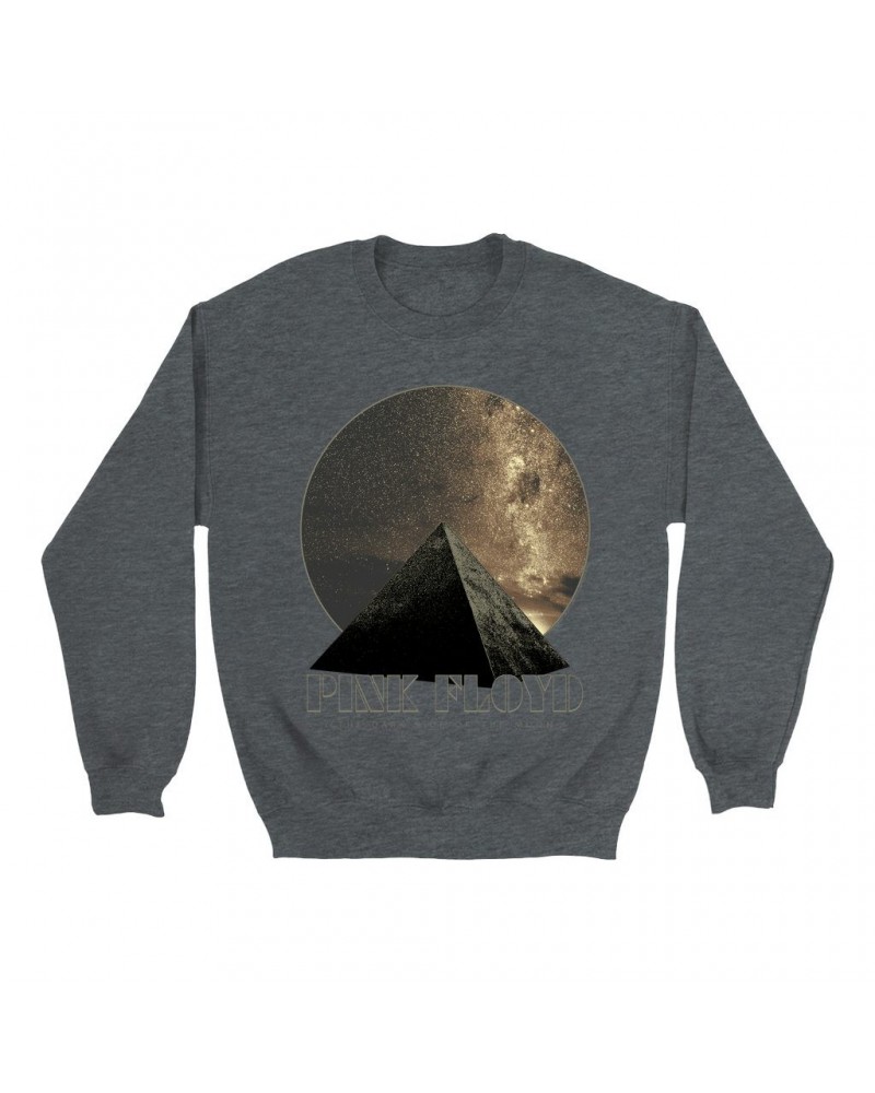 Pink Floyd Sweatshirt | Moonlight Pyramid Circle Design Sweatshirt $12.93 Sweatshirts