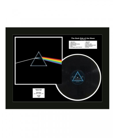 Pink Floyd The Dark Side of the Moon Matted and Framed Album with Vinyl & Tracklisting $35.20 Vinyl