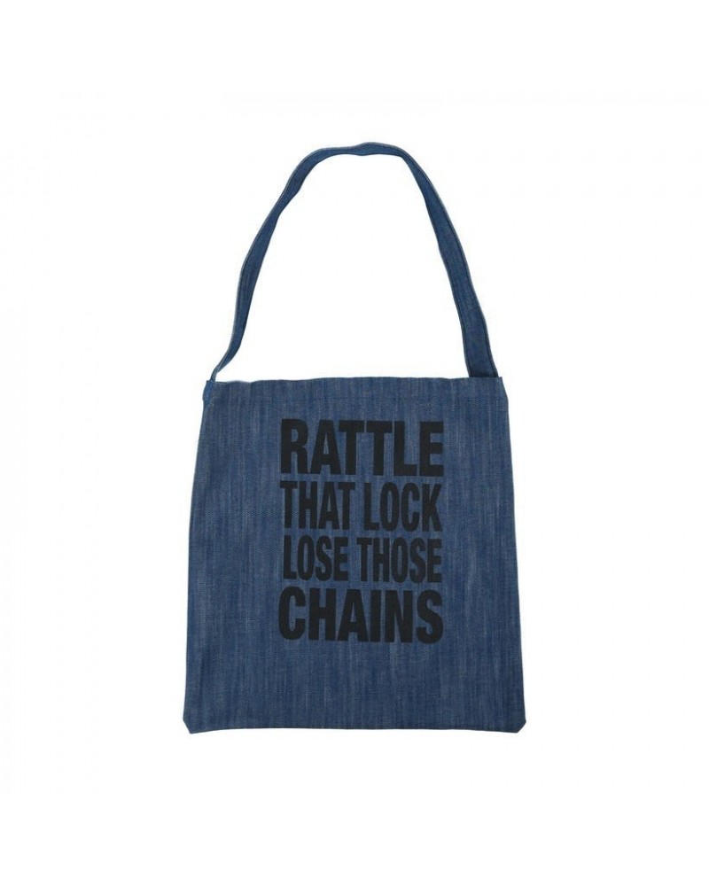 David Gilmour Rattle That Lock Denim Tote Bag $6.60 Bags