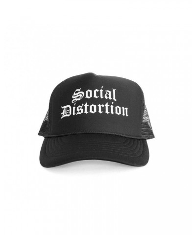 Social Distortion Old English Trucker Hat (Black) $13.44 Hats