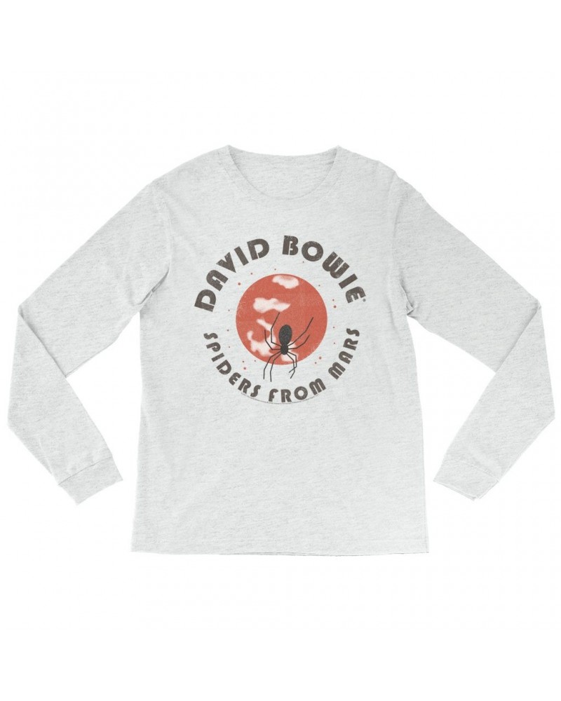 David Bowie Heather Long Sleeve Shirt | Spiders From Mars Design Shirt $11.98 Shirts