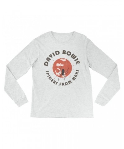 David Bowie Heather Long Sleeve Shirt | Spiders From Mars Design Shirt $11.98 Shirts