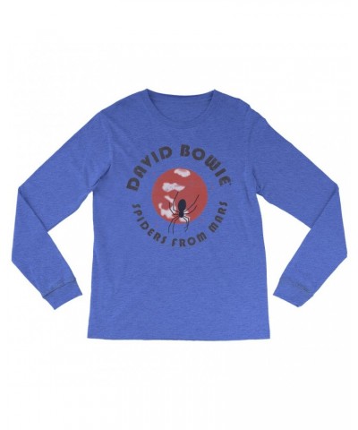 David Bowie Heather Long Sleeve Shirt | Spiders From Mars Design Shirt $11.98 Shirts