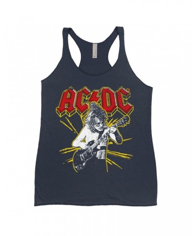 AC/DC Ladies' Tank Top | Angus Red And Yellow Burst Shirt $9.55 Shirts