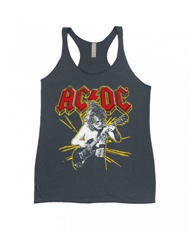 AC/DC Ladies' Tank Top | Angus Red And Yellow Burst Shirt $9.55 Shirts