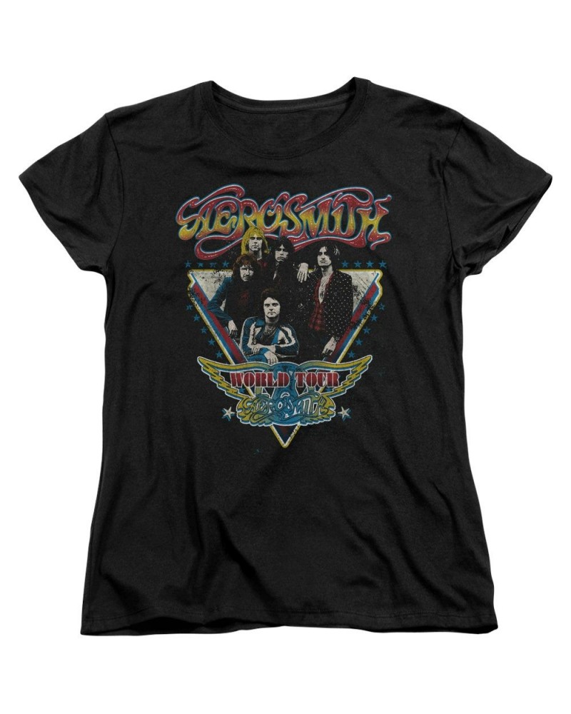 Aerosmith Women's Shirt | TRIANGLE STARS Ladies Tee $7.20 Shirts