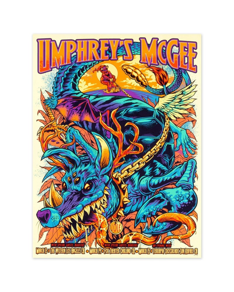 Umphrey's McGee Flyland Designs California 2020 Poster $12.00 Decor