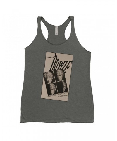 David Bowie Ladies' Tank Top | Serious Moonlight 1983 Concert Tour Poster Shirt $12.16 Shirts