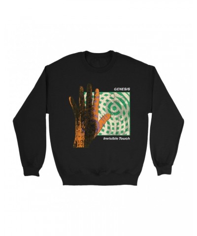 Genesis Sweatshirt | Reverse Colored Invisible Touch Album Cover Design Sweatshirt $12.93 Sweatshirts