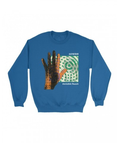 Genesis Sweatshirt | Reverse Colored Invisible Touch Album Cover Design Sweatshirt $12.93 Sweatshirts