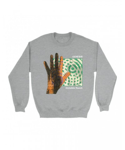 Genesis Sweatshirt | Reverse Colored Invisible Touch Album Cover Design Sweatshirt $12.93 Sweatshirts