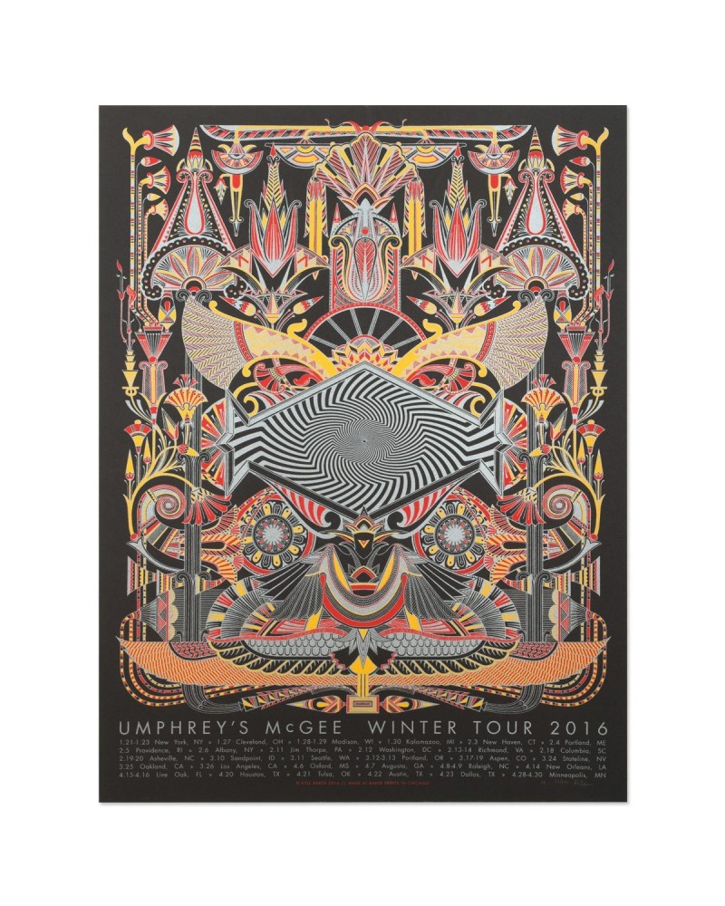 Umphrey's McGee UM 2016 Winter Tour Poster $14.10 Decor