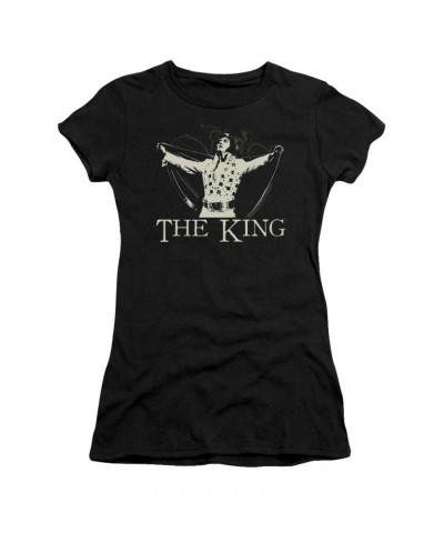 Elvis Presley Juniors Shirt | ORNATE KING Juniors T Shirt $6.48 Shirts