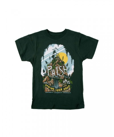 Phish Youth Spring Trampoline Tour Tee on Forest Green $4.20 Shirts