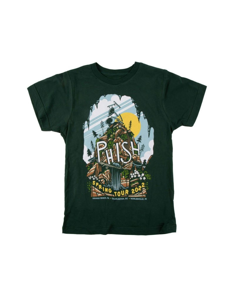 Phish Youth Spring Trampoline Tour Tee on Forest Green $4.20 Shirts