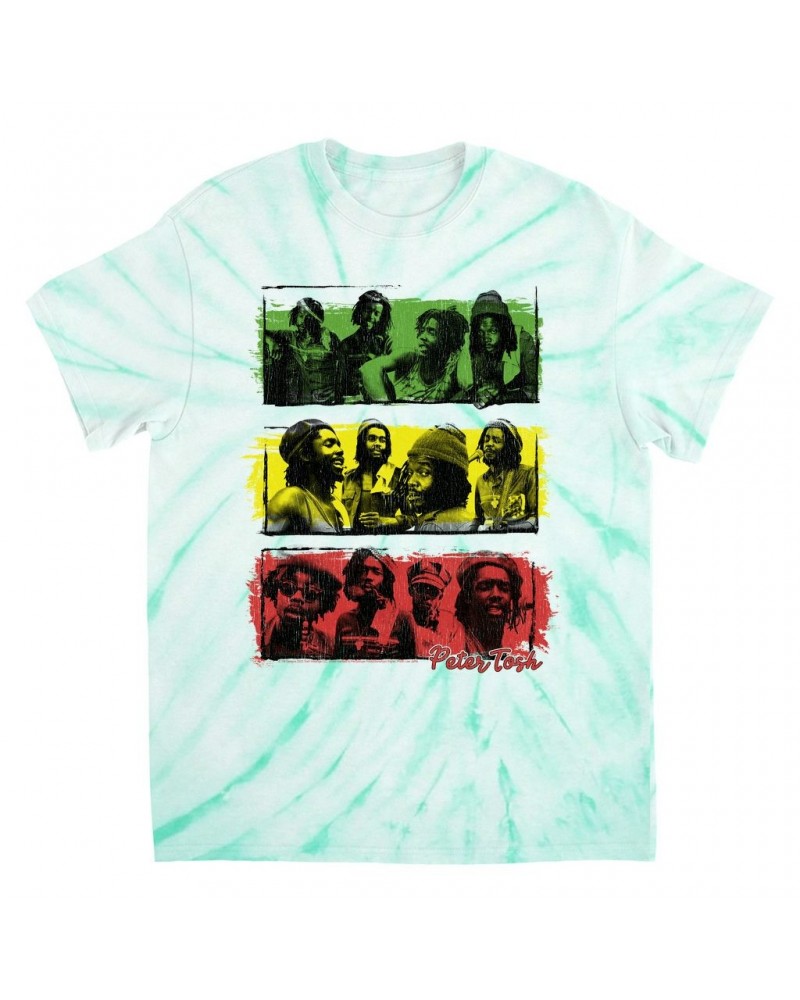 Peter Tosh T-Shirt | Reggae Photo Collage Tie Dye Shirt $11.05 Shirts