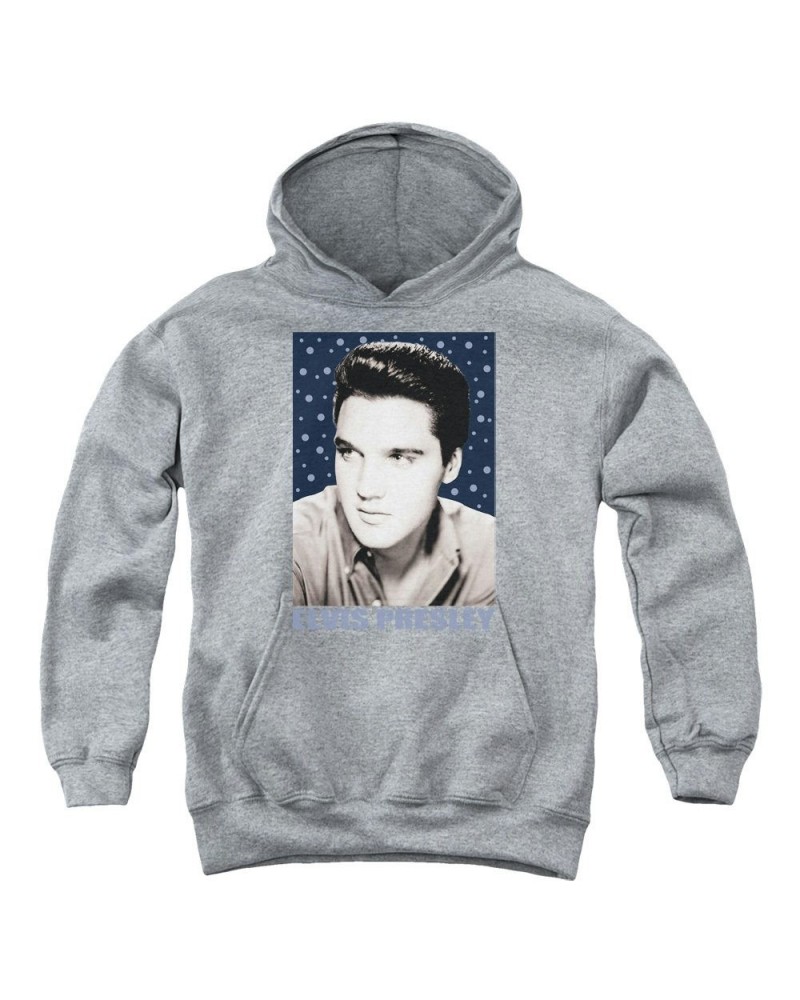 Elvis Presley Youth Hoodie | BLUE SPARKLE Pull-Over Sweatshirt $12.76 Sweatshirts