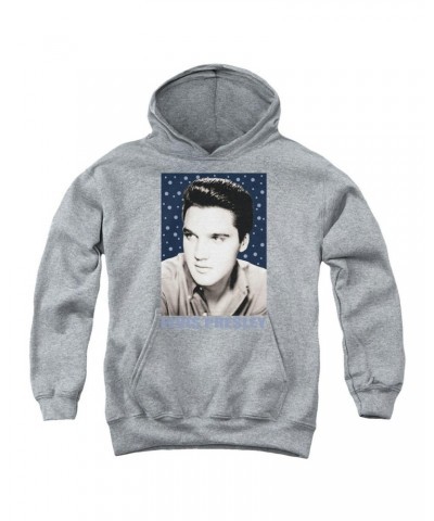 Elvis Presley Youth Hoodie | BLUE SPARKLE Pull-Over Sweatshirt $12.76 Sweatshirts