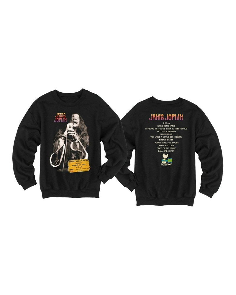 Woodstock Janis Live at Woodstock Crewneck Sweatshirt $21.45 Sweatshirts