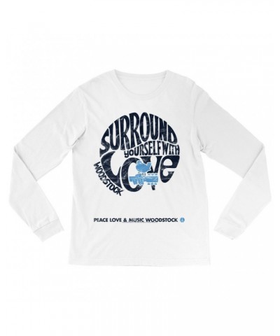 Woodstock Long Sleeve Shirt | Surround Yourself With Love Distressed Shirt $10.18 Shirts