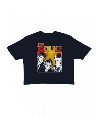 The Police Ladies' Crop Tee | Outlandos Ombre Trio Distressed Crop T-shirt $8.09 Shirts