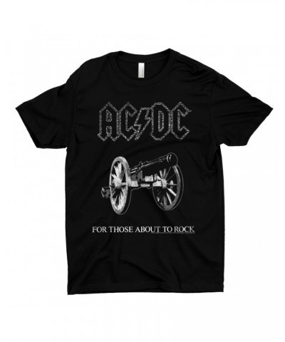 AC/DC T-Shirt | For Those About To Rock Black And White Image Shirt $11.73 Shirts