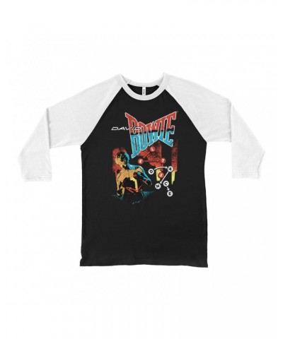 David Bowie 3/4 Sleeve Baseball Tee | Let's Dance Tour Image Shirt $10.18 Shirts