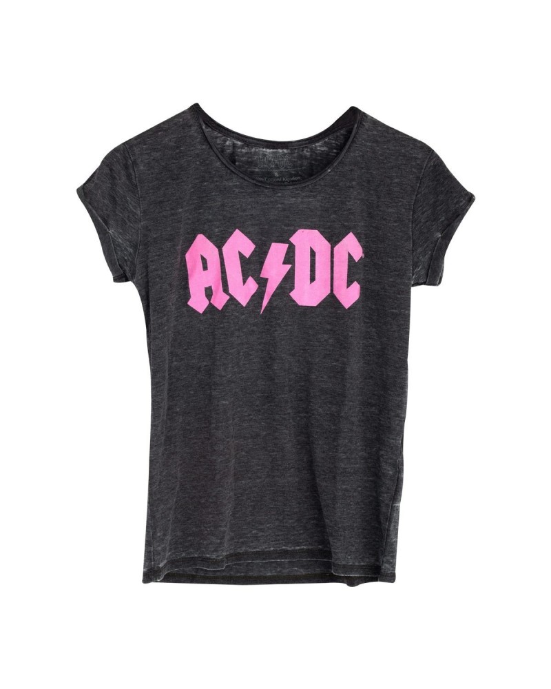 AC/DC Ladies Pink Logo T-Shirt $4.00 Shirts