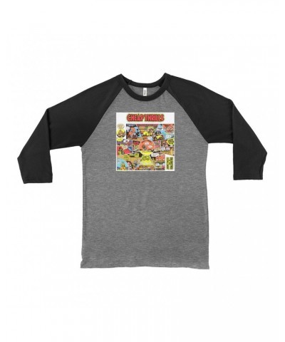 Big Brother & The Holding Company 3/4 Sleeve Baseball Tee | Cheap Thrills Album Design Shirt $9.58 Shirts