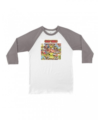 Big Brother & The Holding Company 3/4 Sleeve Baseball Tee | Cheap Thrills Album Design Shirt $9.58 Shirts