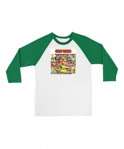 Big Brother & The Holding Company 3/4 Sleeve Baseball Tee | Cheap Thrills Album Design Shirt $9.58 Shirts