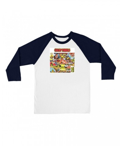 Big Brother & The Holding Company 3/4 Sleeve Baseball Tee | Cheap Thrills Album Design Shirt $9.58 Shirts