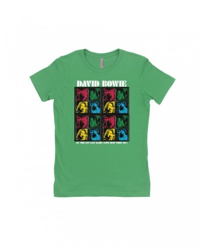 David Bowie Ladies' Boyfriend T-Shirt | Kit Kat Klub Collage Shirt $12.23 Shirts