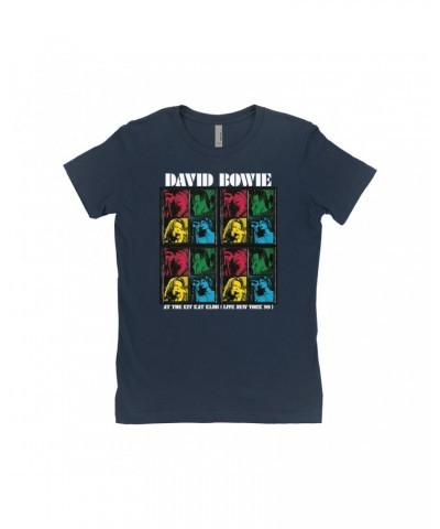 David Bowie Ladies' Boyfriend T-Shirt | Kit Kat Klub Collage Shirt $12.23 Shirts