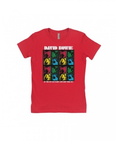 David Bowie Ladies' Boyfriend T-Shirt | Kit Kat Klub Collage Shirt $12.23 Shirts