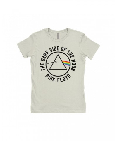 Pink Floyd Ladies' Boyfriend T-Shirt | Dark Side Of The Moon Sticker Image Shirt $8.73 Shirts