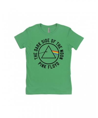 Pink Floyd Ladies' Boyfriend T-Shirt | Dark Side Of The Moon Sticker Image Shirt $8.73 Shirts