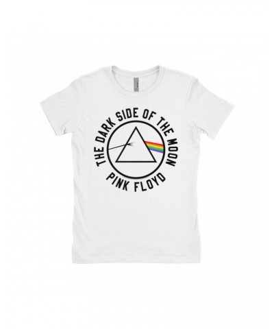 Pink Floyd Ladies' Boyfriend T-Shirt | Dark Side Of The Moon Sticker Image Shirt $8.73 Shirts