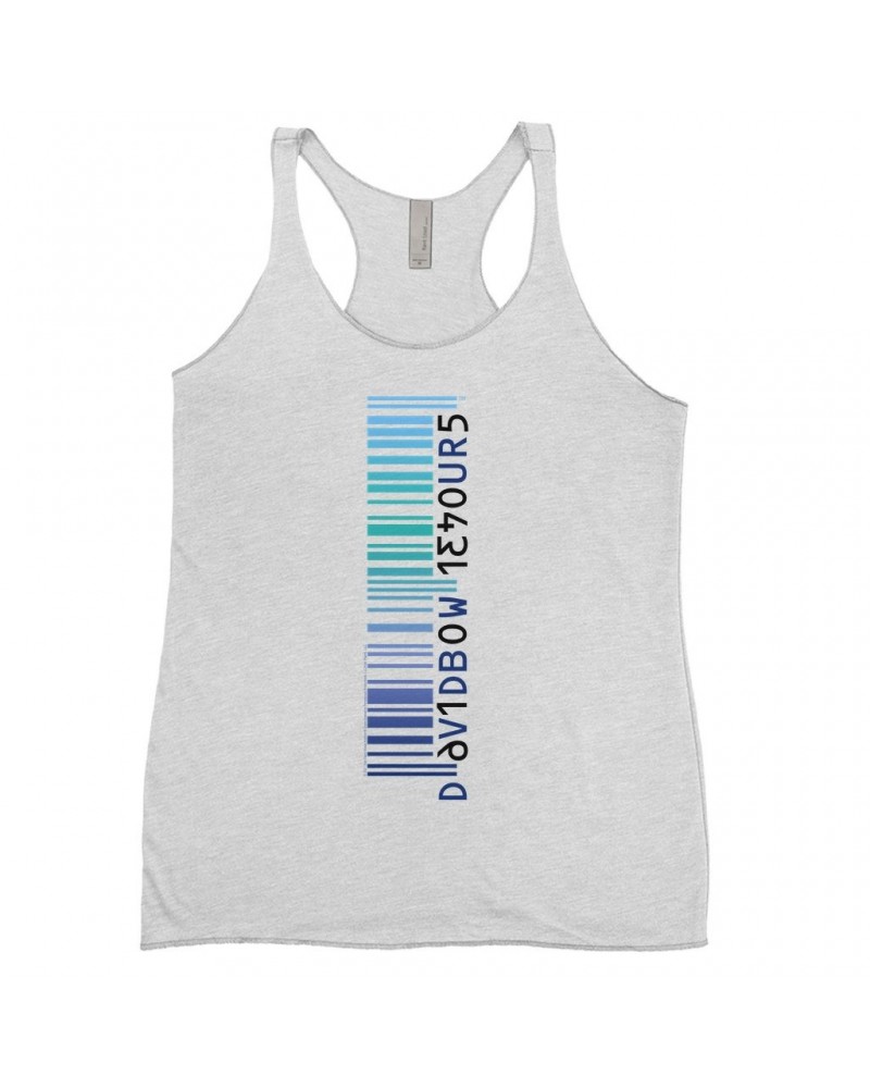 David Bowie Ladies' Tank Top | Hours Album Barcode Shirt $10.71 Shirts