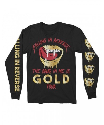 Falling In Reverse Gold Long Sleeve (Black) $19.60 Shirts