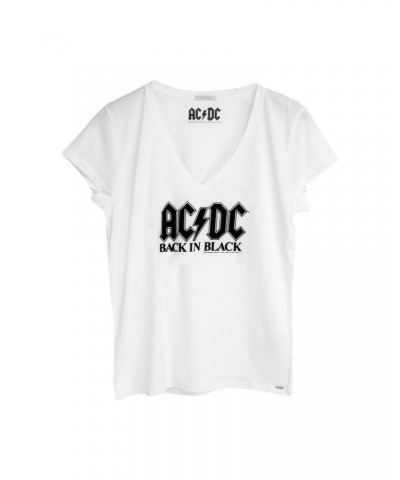 AC/DC Back in Black V-Neck Ladies T-Shirt $2.20 Shirts