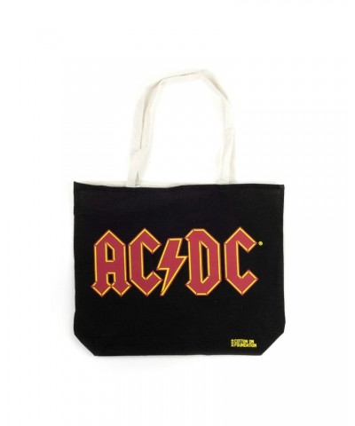 AC/DC Red Band Logo Black Tote Bag $4.63 Bags