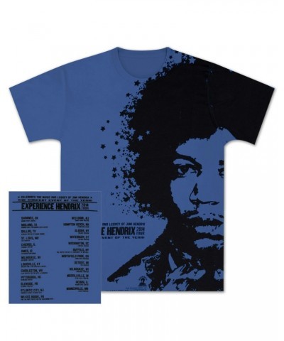 Jimi Hendrix Experience Hendrix 2014 Denim Blue Men's T-Shirt $14.10 Shirts