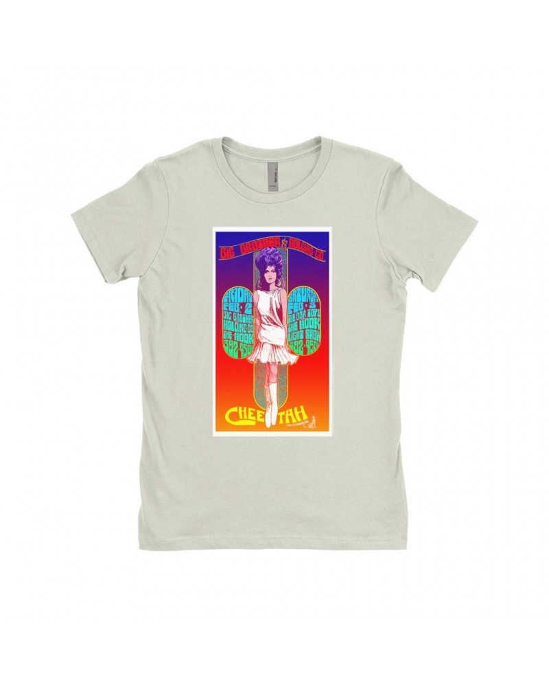 Big Brother & The Holding Company Ladies' Boyfriend T-Shirt | Feat. Janis Joplin Cheetah Flyer Shirt $9.73 Shirts