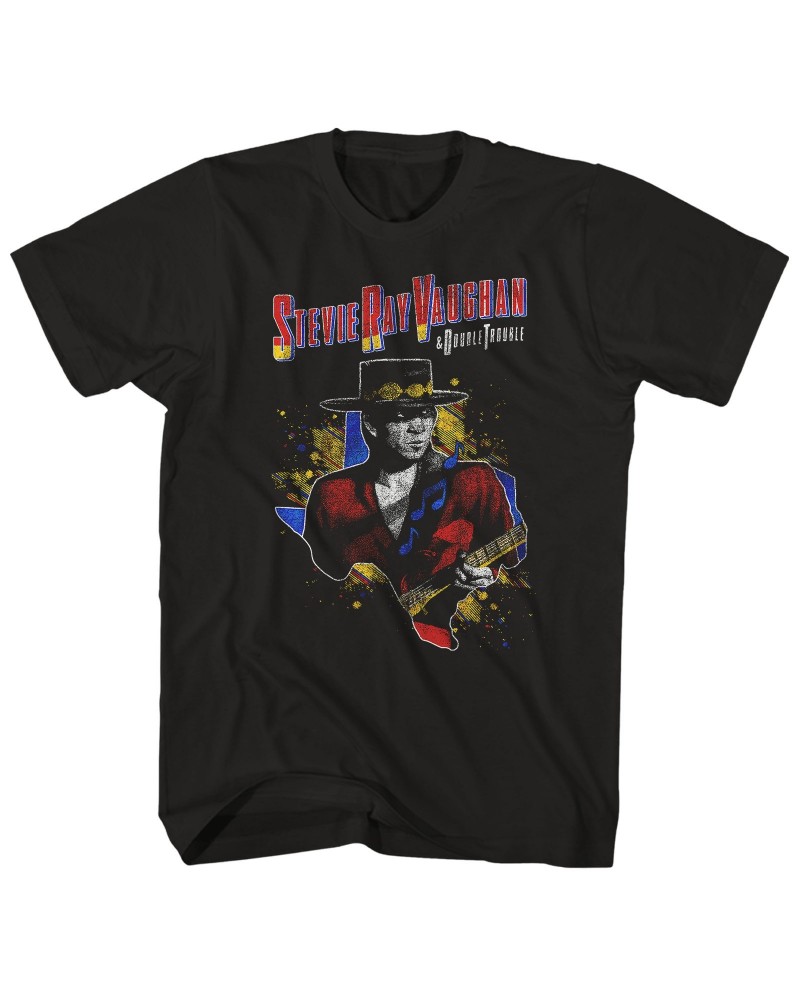 Stevie Ray Vaughan T-Shirt | Double Trouble ’84 Tour Shirt (Reissue) $3.86 Shirts