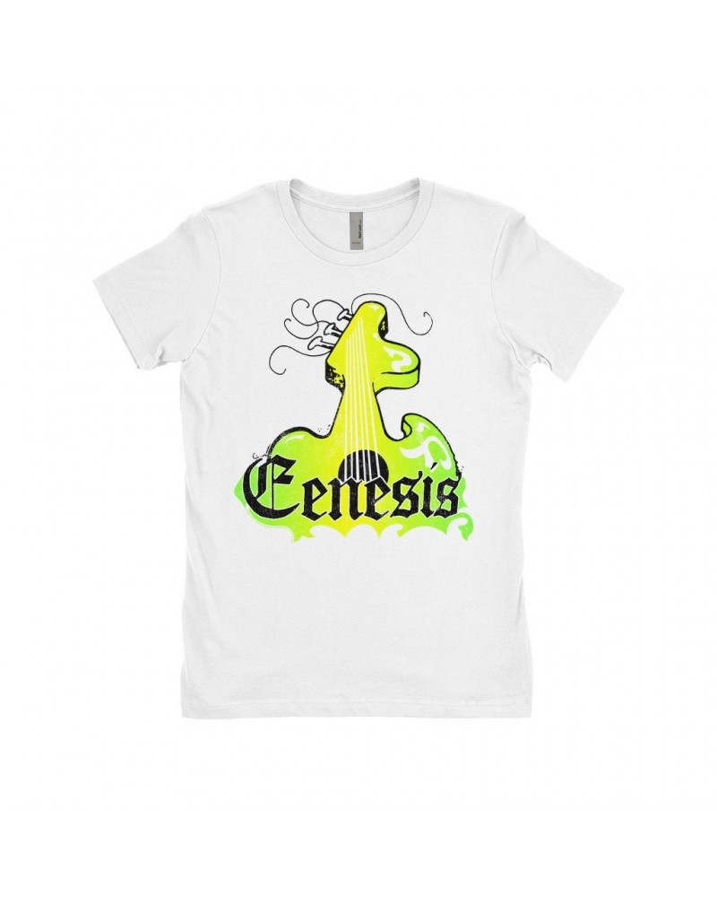 Genesis Ladies' Boyfriend T-Shirt | Vintage Guitar Logo Shirt $7.73 Shirts