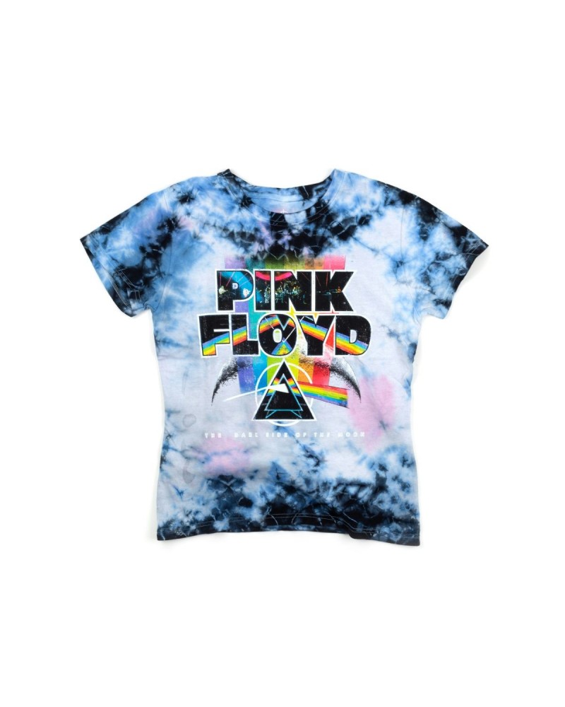 Pink Floyd The Dark Side of the Moon Flower Tie-Dye Junior Girls T-Shirt $2.50 Shirts